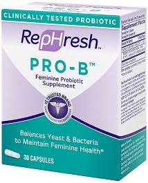 Rephresh Pro-B Probiotic Feminine Supplement, 30 Capsules (Pack of 3)