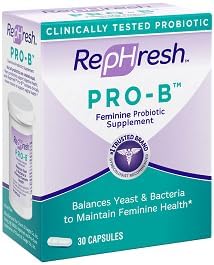 Rephresh Pro-B Probiotic Feminine Supplement, 30 Capsules (Pack of 3)