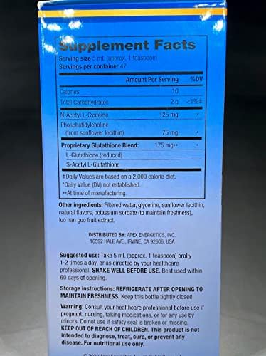 Apex Energetics Trizomal Glutathione (K-122) 8 (236 mL)