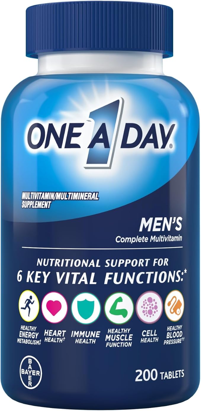 One A Day Men’s Multivitamin, Supplement B12, Calcium 200 count