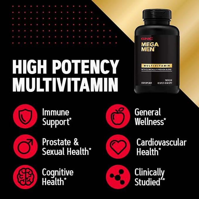 GNC Mega Men Multivitamin 180 Count