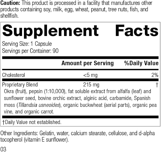 Standard Process Okra Pepsin E3 90 Capsules
