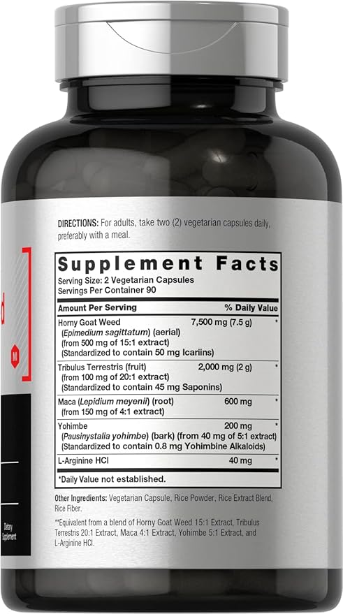 Horbäach Horny Goat Weed Complex 10,340 mg 180 Capsules