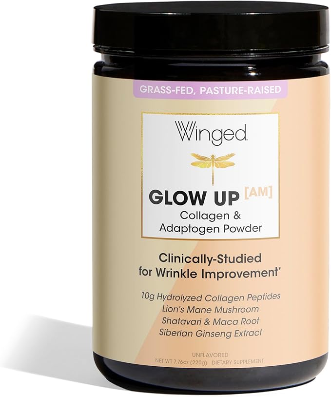 Winged Wellness Glow Up AM Collagen B12 I 21 Servings