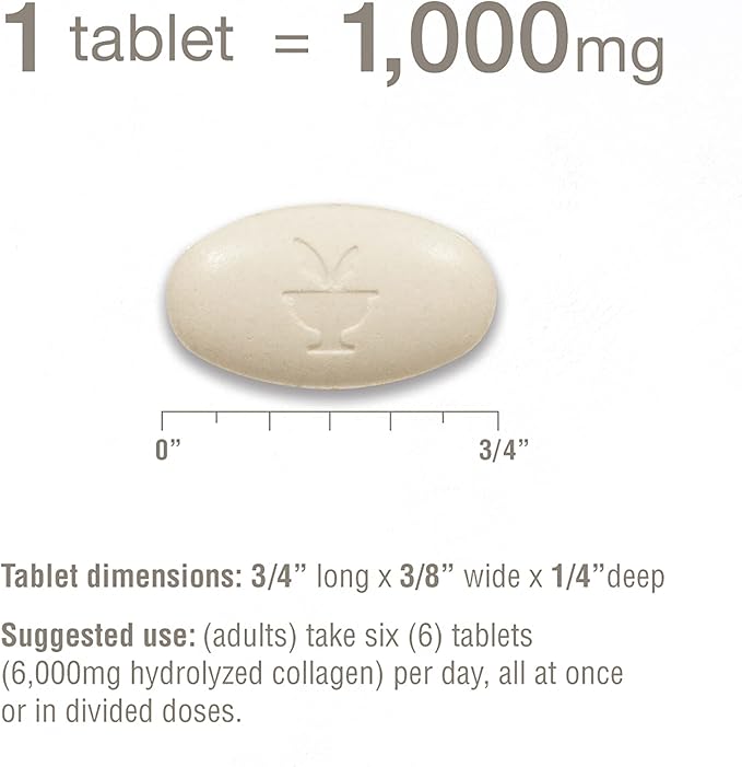 Youtheory Advanced Collagen - 6,000 mg Collagen - with Vitamin C - for Hair, Skin & Nails* - Collagen Supplements for Women and Men - 120 Tablets