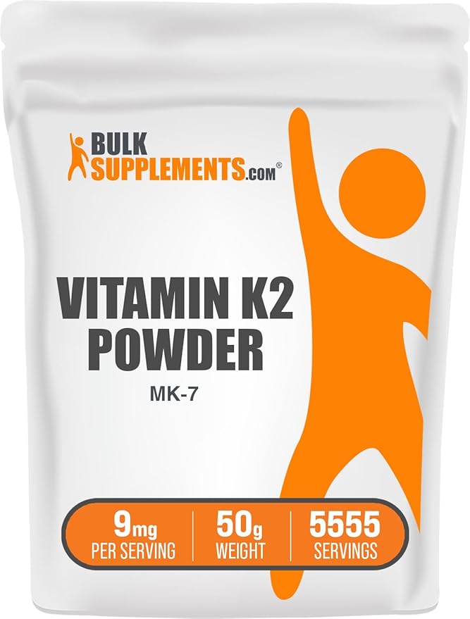 BulkSupplements.com Vitamin K2 Powder K2 MK-7, MK-7, as K2 Vitamin 9mg per 50g (1.8 (1.8 oz) 1)