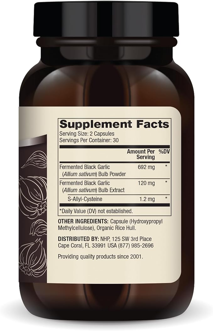 Dr. Mercola Fermented Black Garlic, 90 (180 Capsules),