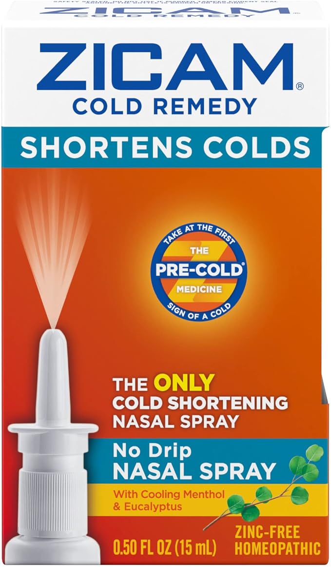 Zicam Cold Remedy, Cherry Rapidmelts (25 Count) and No-Drip Nasal Spray (0.5 Ounce) Bundle