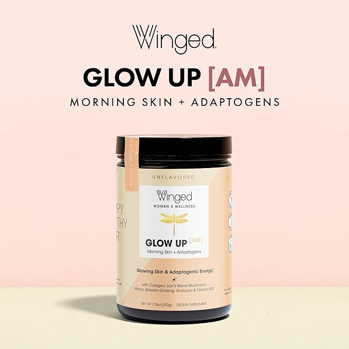 Winged Wellness Glow Up AM Collagen B12 I 21 Servings