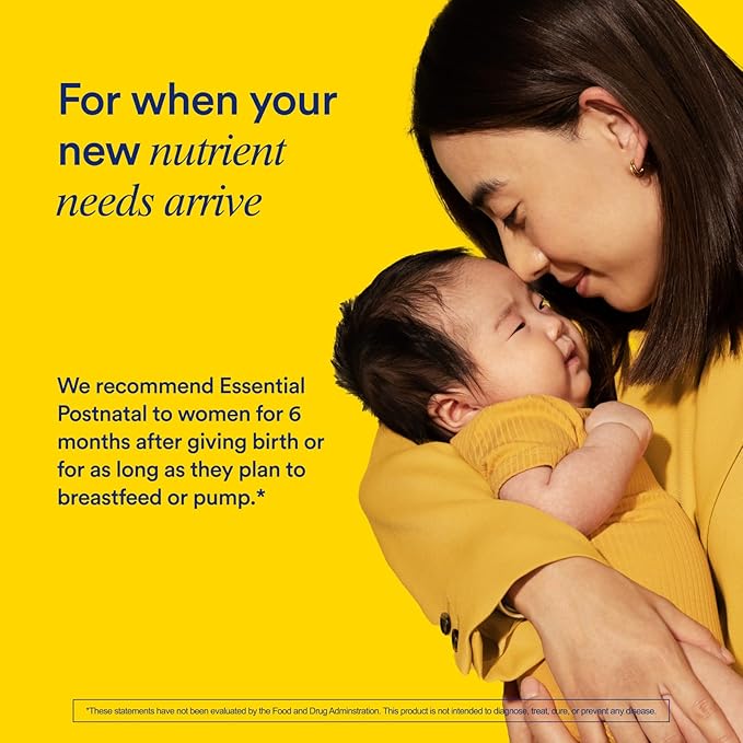 Ritual Postpartum Essentials Multivitamin Omega-3 DHA D3 & B12, Iodine,