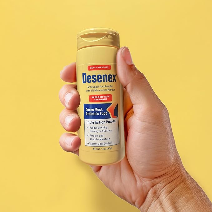 Desenex Anti-Fungal Foot Powder, Cures Most 2% Miconazole 1.5ozBottle