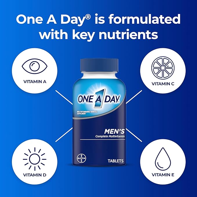 One A Day Men’s Multivitamin, Supplement B12, Calcium 200 count