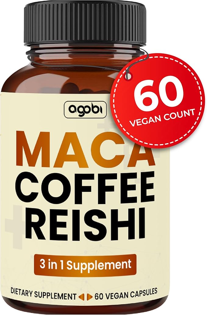 agobi 1800mg Maca Coffee Supplement 60 Vegan