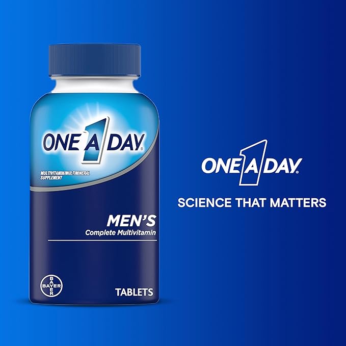 One A Day Men’s Multivitamin, Supplement B12, Calcium 200 count