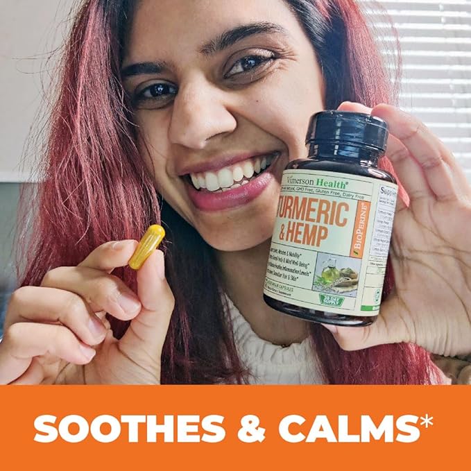 Turmeric and Hemp Capsules 2 Pack