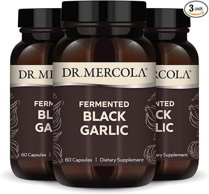 Dr. Mercola Fermented Black Garlic, 90 (180 Capsules),