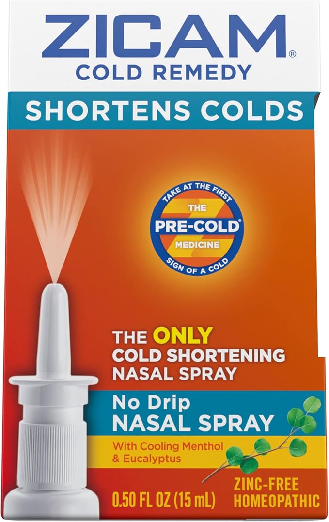 Zicam Cold Remedy, Cherry Rapidmelts (25 Count) and No-Drip Nasal Spray (0.5 Ounce) Bundle