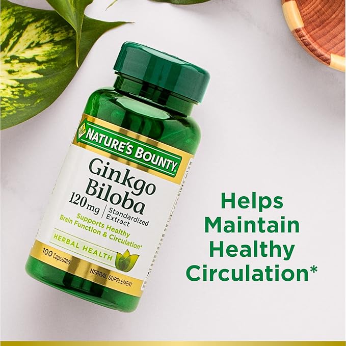 Nature's Bounty Ginkgo Biloba Capsules 120mg, 100 Capsules