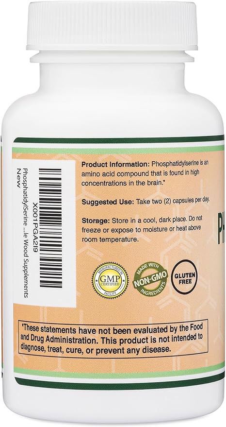 PhosphatidylSerine Supplement 300mg Per Serving, 120