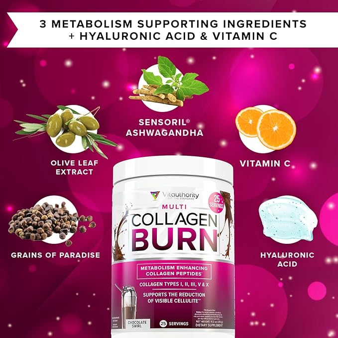 Vitauthority Collagen Peptides Powder Weight Loss 25 Servings