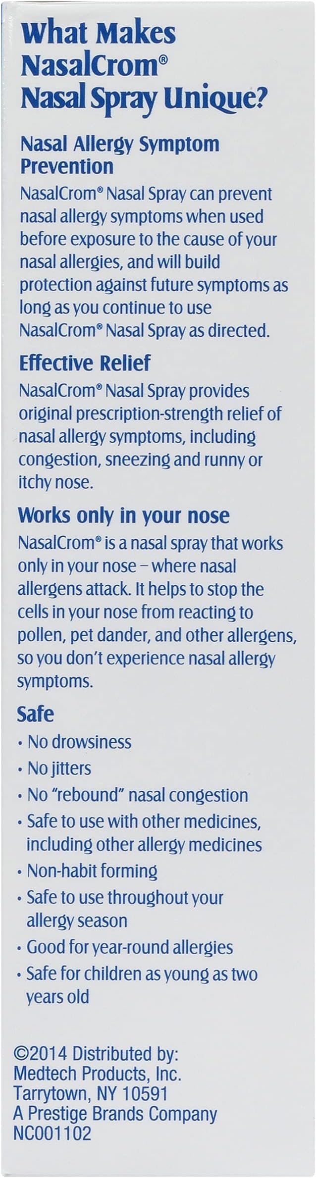 NasalCrom Nasal Spray Allergy Symptom Controller 200 Sprays .88 FL (2 Pack)