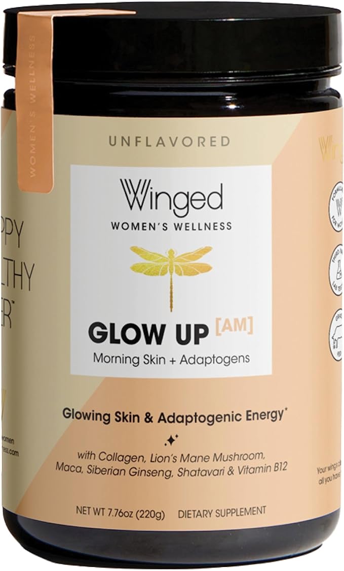Winged Wellness Glow Up AM Collagen B12 I 21 Servings