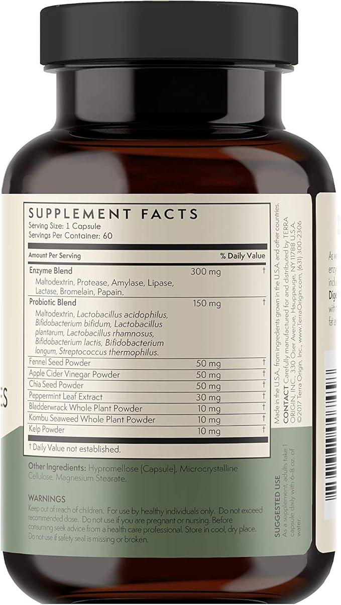 TERRA ORIGIN - Digestive Enzymes 60 Servings