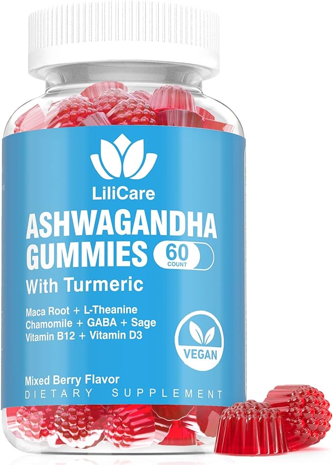 Ashwagandha Gummies, 2000mg Organic Ashwa Root 60 Count