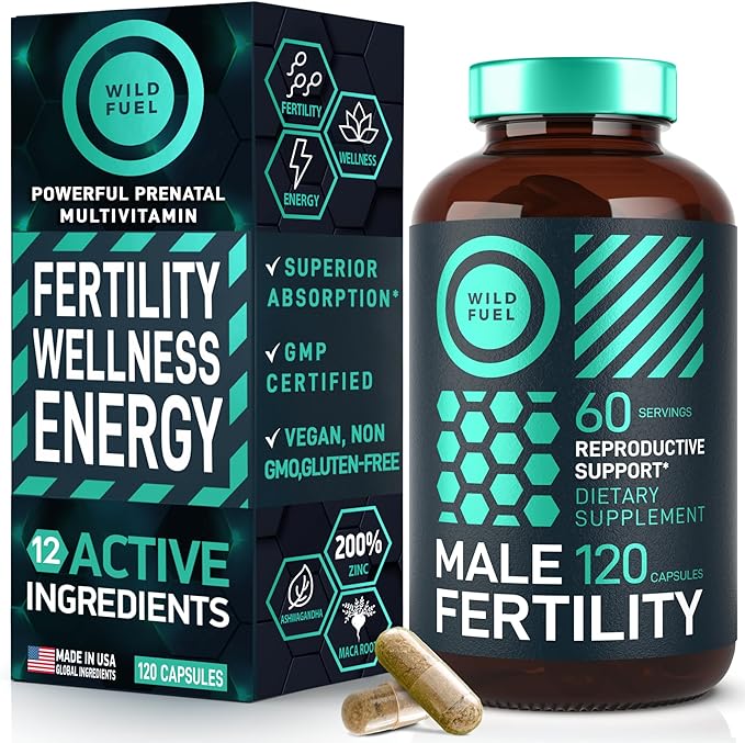 Fertility Supplements For Men Prenatal Vitamin 120Caps for 2 Months