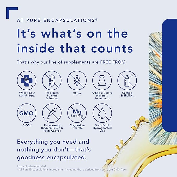 Pure Encapsulations CoQ10 120 mg - Coenzyme Q10 Supplement for Heart Health, Energy, Antioxidants, Brain & Memory Health - Cellular Health, Cognition & Cardiovascular Support* - 120 Capsules