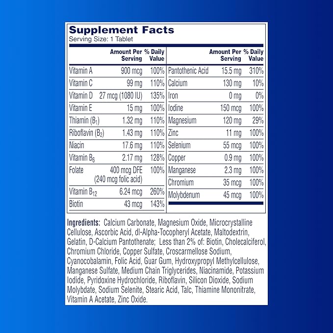 One A Day Men’s Multivitamin, Supplement B12, Calcium 200 count