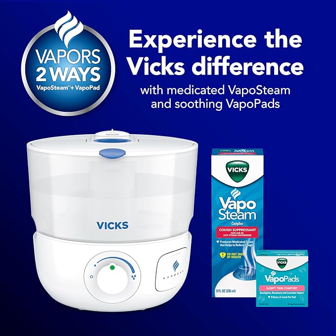Vicks VapoSteam Medicated Liquid with Camphor, 8 Oz