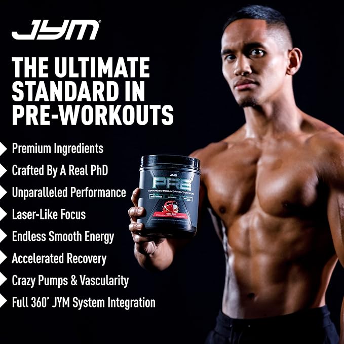 Pre JYM X Shockwave Advanced Pre-Workout Powder Massive Pumps, Citrulline Nitrate, Dynamine, NO3T Betaine, BCAA’s, Nootropics, Creatine, Beta-Alanine, JYM Supplement Science, 20 Servings