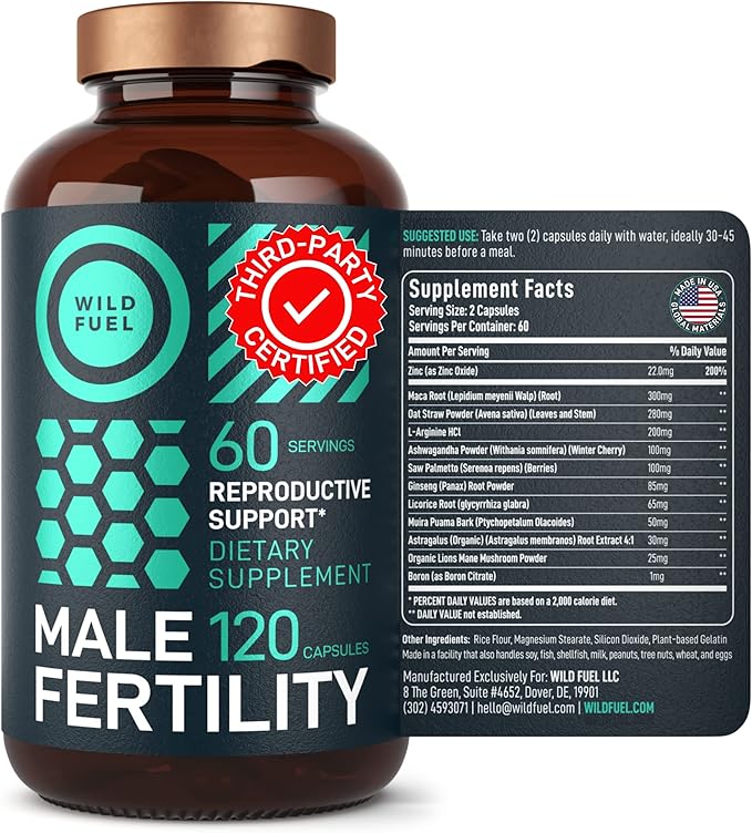 Fertility Supplements For Men Prenatal Vitamin 120Caps for 2 Months