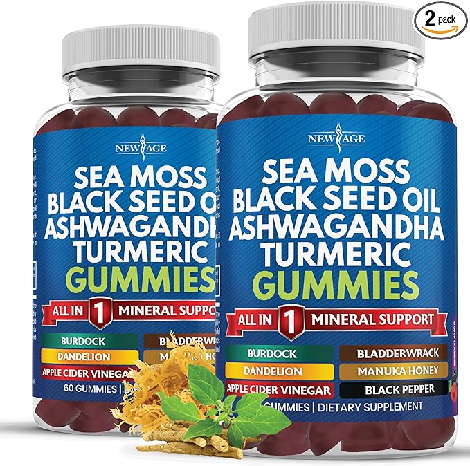 NEW AGE Sea Moss Gummies, Sea 120 Count