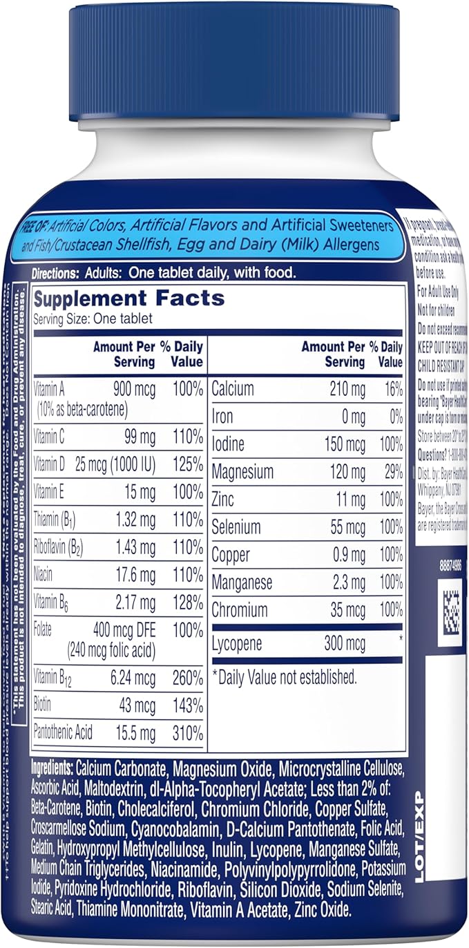 One A Day Men’s Multivitamin, Supplement B12, Calcium 200 count