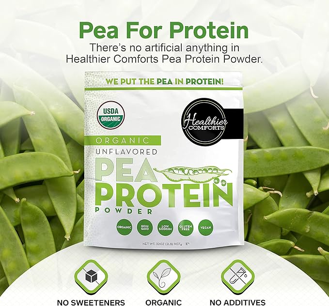 Pea Vegan Protein Powder w/Low Sodium 100% Plant 32oz