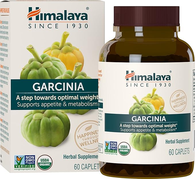 Himalaya Organic Garcinia Cambogia Herbal Supplement, 600 mg, 60 Plant-Based 30 Day
