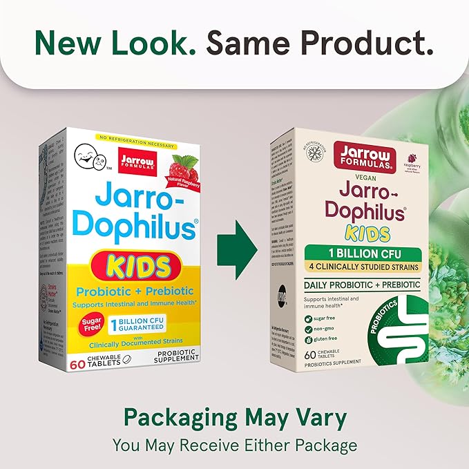 Jarrow Formulas Jarro-Dophilus Kids Probiotics and 1 Billion 60 Sugar-Free 30 Day