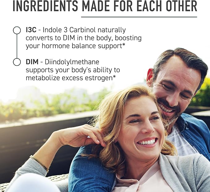 SMNutrition DIM & Indole 3 Carbinol for Hormone Balance for Women & Men | I3C Complex | Estrogen Balance, Menopause Supplements for Womens Health, Antioxidants | Vegan, Non-GMO, Gluten-Free 60 Ct