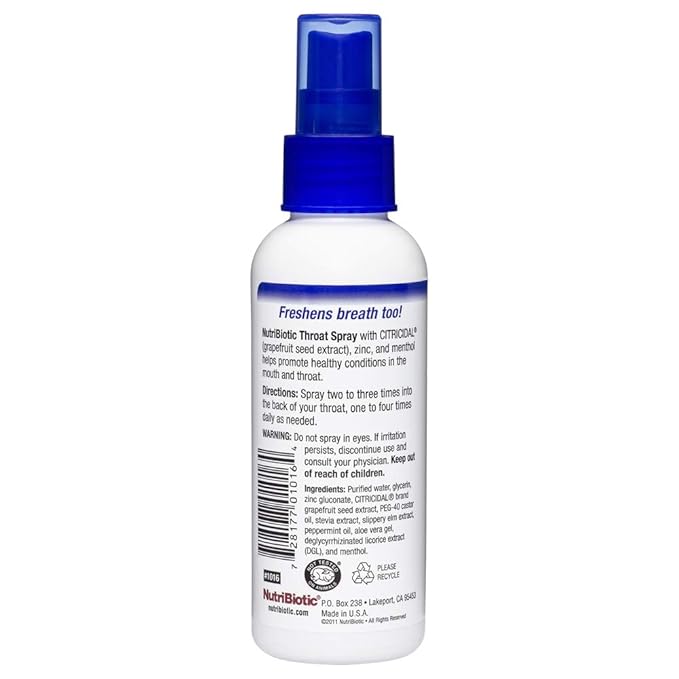 NutriBiotic – Throat Spray with GSE, 4 Fl.