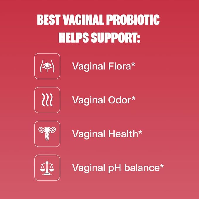 Best Vaginal Probiotics for Women | pH Balance with Prebiotics, Lactobacillus Probiotic Blend & Cranberry | Clinically Proven, Vegan, Women’s Probiotic for Vag Health | 30-Day Supply - 30 Count