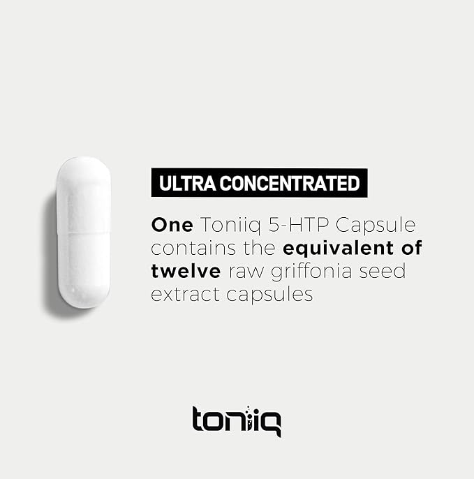 Toniiq Ultra High Strength 5HTP Capsules 99%+ Highly 12:1 Concentrated 200mg - 90 Veggie