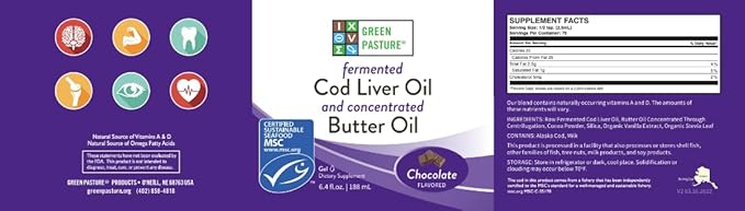 Green Pasture Butter Oil/Fermented Cod Liver 6.4 oz.-