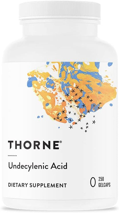 THORNE Undecylenic Acid (Formerly Formula SF722) - 250 mg of Undecylenic Acid - for a Healthy Balance of Gut & Vaginal Flora - Gluten Free - 250 Gelcaps - 50 Servings