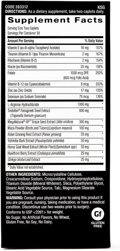 GNC Men's Staminol Ultra, 60 Caplets, Supports Sexual Health and Vitality