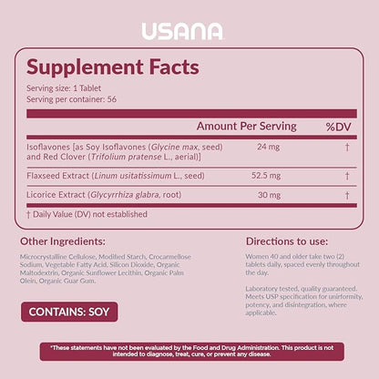 USANA EstroPro with Phytoestrogens for Symptomatic 56 Tablets 28 Day