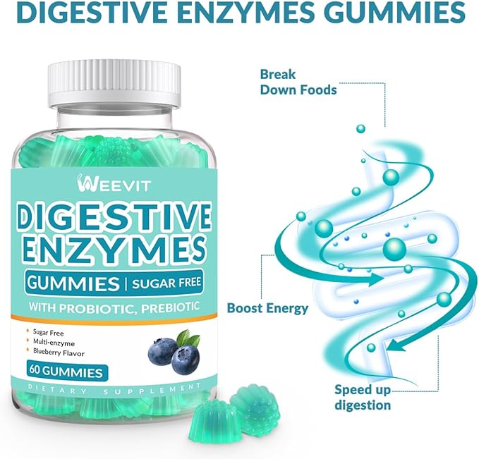 Digestive Enzymes Gummies, Chewable Digestive Enzymes