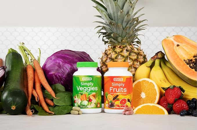 Simply Nature's Promise -Packed with Over 40 Different Fruits & Vegetables - Made with Whole Food Superfoods - with Aloe Vera – 100% Soy Free -2 Month Supply- 180 Count (Pack of 2)