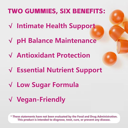 Premium feminine Balance Gummies for Women’s - Hawaiian Pineapple Gummies for Women PH Balance Support - Delicious PH Balance Gummies for Women’s with Immune Support - Vegetarian Friendly - 60 Count